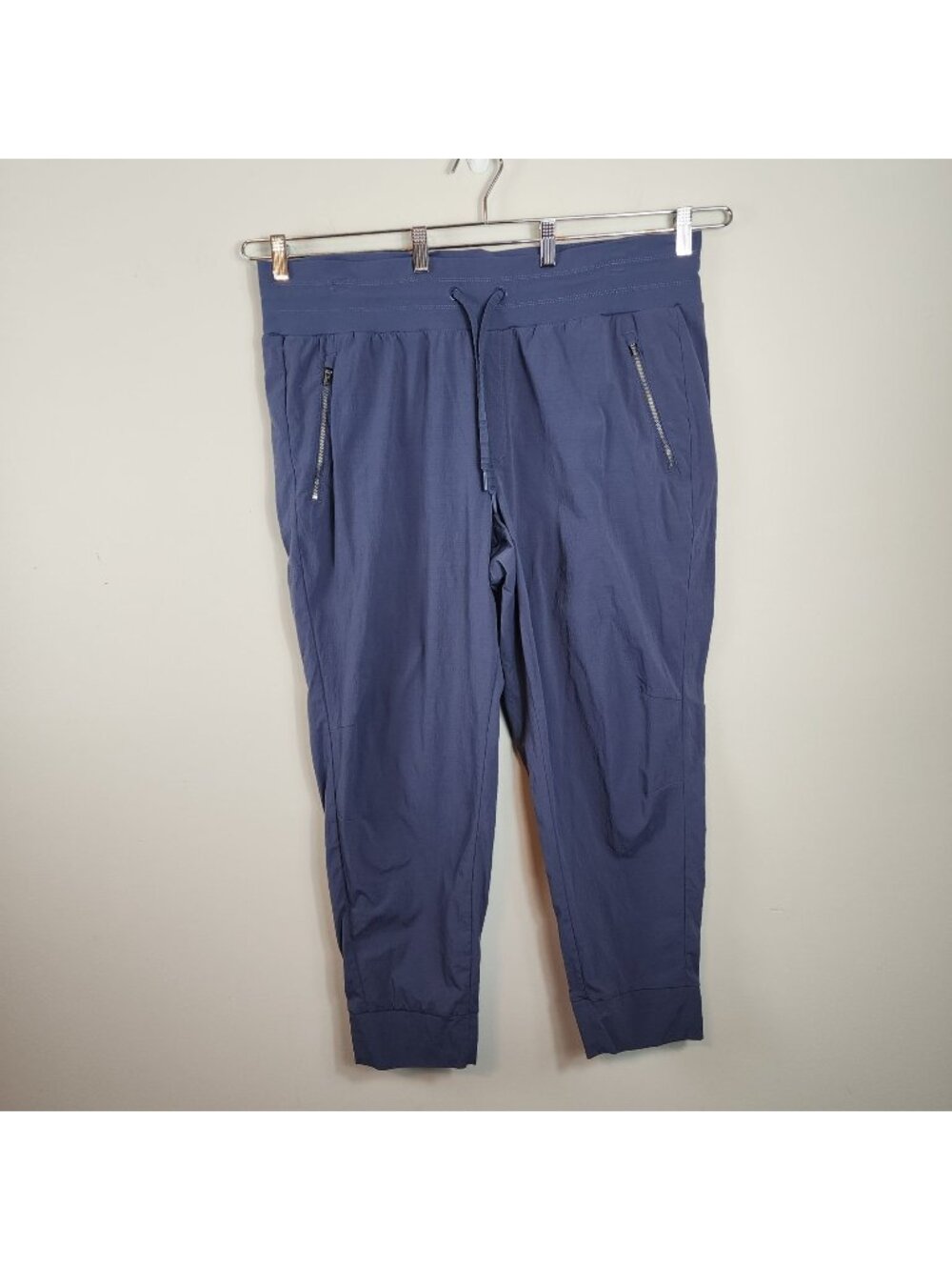 Athleta Trekkie North Jogger Pants Women sz 18 Blue Hiking Stretch Zip Pockets